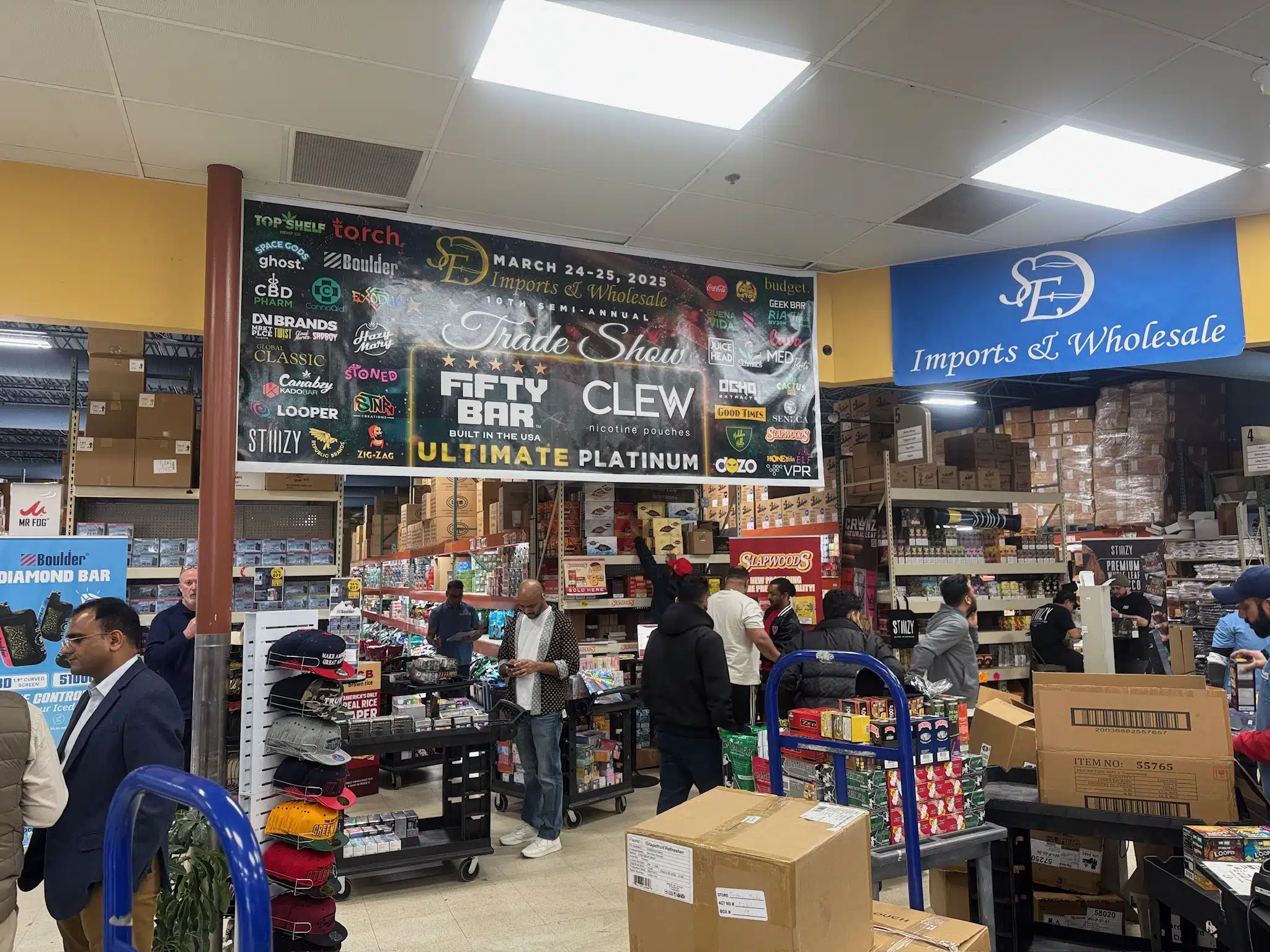 Crowded trade show floor at SE Imports & Wholesale